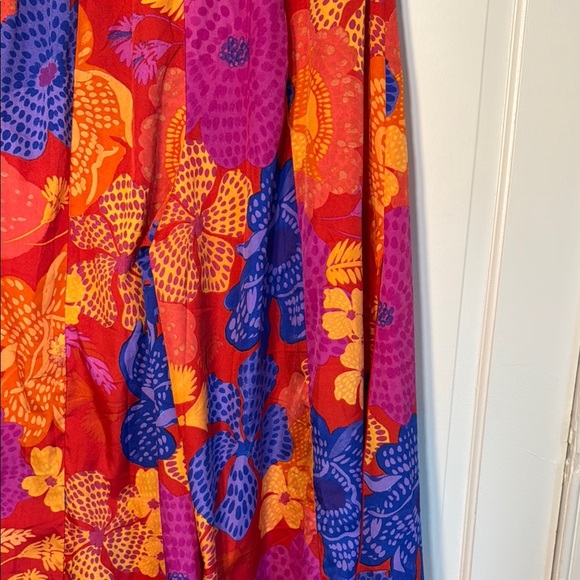 Live 4 Truth Vibrant Orange Red and Blue Wide Palazzos Leg with Split Sides - Picture 5 of 10